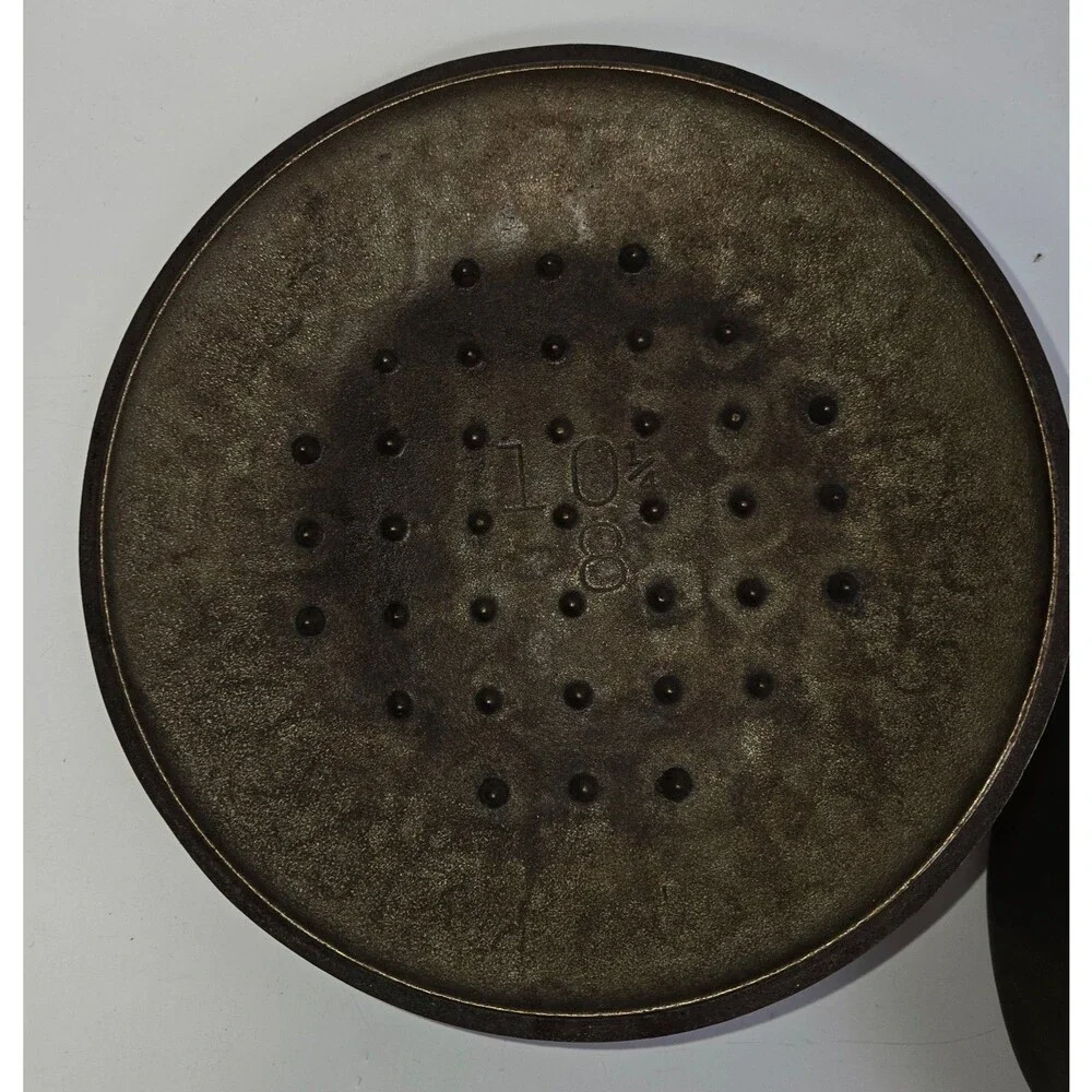Vintage 1960s Sears #8 Cast Iron Dutch Oven Lodge Smooth Bottom Original Insert